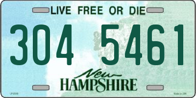NH license plate 3045461