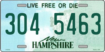 NH license plate 3045463
