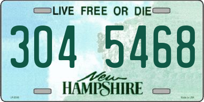 NH license plate 3045468