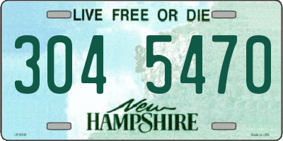 NH license plate 3045470