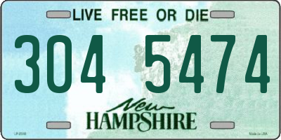 NH license plate 3045474