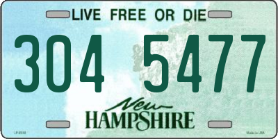 NH license plate 3045477