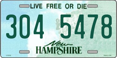 NH license plate 3045478