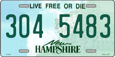 NH license plate 3045483