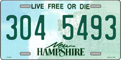 NH license plate 3045493