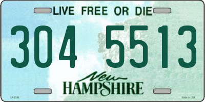 NH license plate 3045513