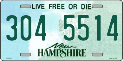NH license plate 3045514
