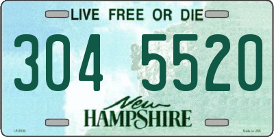 NH license plate 3045520