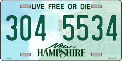 NH license plate 3045534
