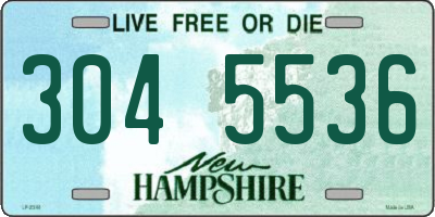 NH license plate 3045536