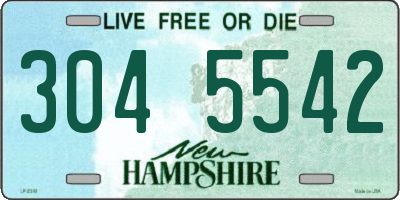 NH license plate 3045542