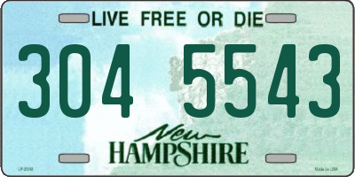 NH license plate 3045543