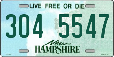 NH license plate 3045547