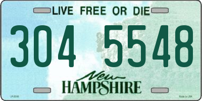 NH license plate 3045548