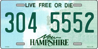 NH license plate 3045552