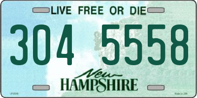 NH license plate 3045558