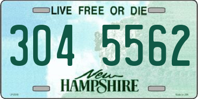 NH license plate 3045562