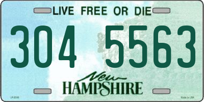 NH license plate 3045563