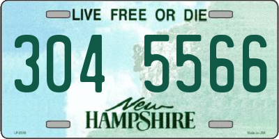 NH license plate 3045566