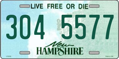 NH license plate 3045577