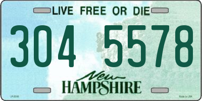 NH license plate 3045578