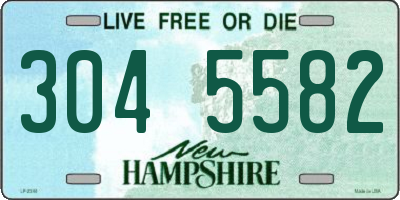 NH license plate 3045582