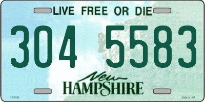 NH license plate 3045583