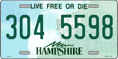 NH license plate 3045598