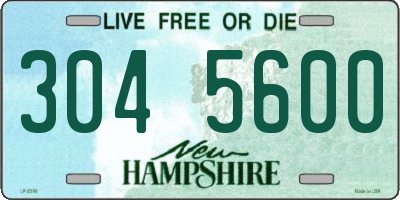 NH license plate 3045600