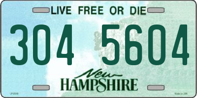 NH license plate 3045604