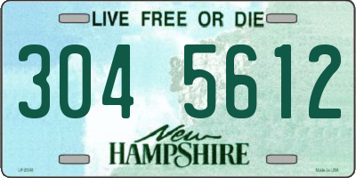 NH license plate 3045612
