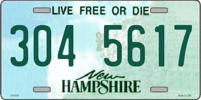 NH license plate 3045617
