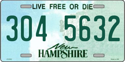 NH license plate 3045632