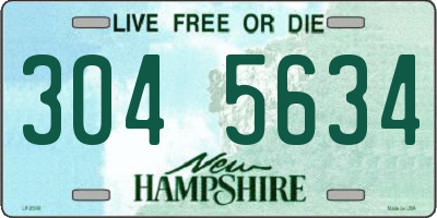 NH license plate 3045634