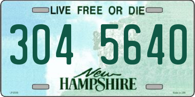 NH license plate 3045640