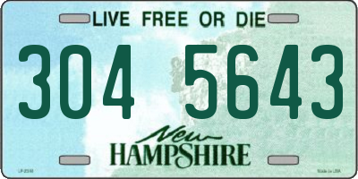 NH license plate 3045643