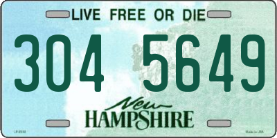 NH license plate 3045649