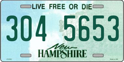 NH license plate 3045653