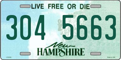 NH license plate 3045663