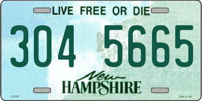 NH license plate 3045665