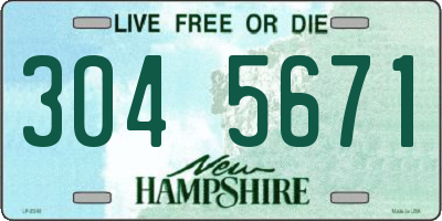 NH license plate 3045671