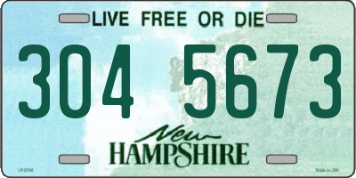 NH license plate 3045673