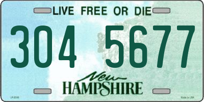 NH license plate 3045677