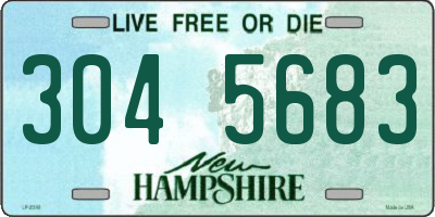 NH license plate 3045683