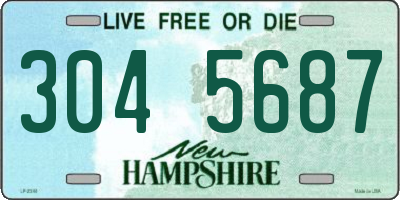 NH license plate 3045687