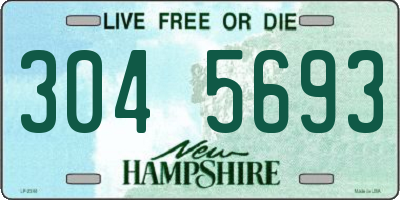 NH license plate 3045693