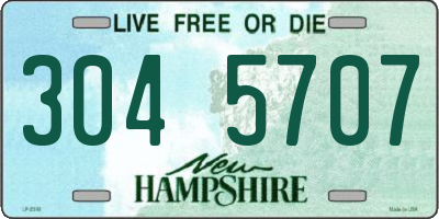NH license plate 3045707