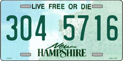 NH license plate 3045716