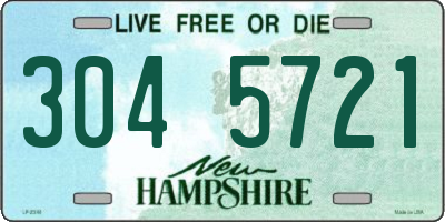 NH license plate 3045721