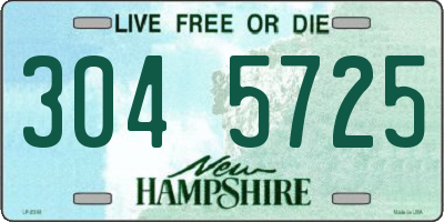 NH license plate 3045725